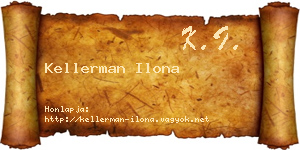 Kellerman Ilona névjegykártya